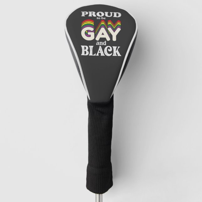Stolz auf Homosexualität und schwarze LGBT Golf Headcover (Vorderseite)