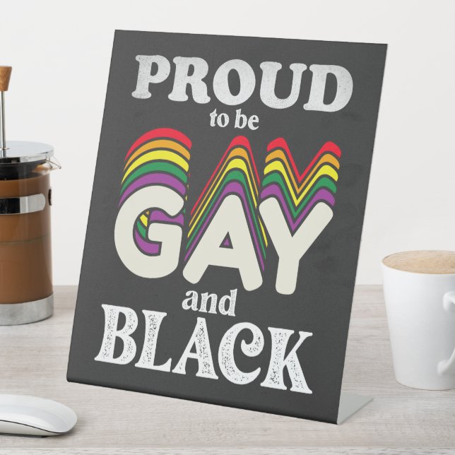 Stolz auf Homosexualität und schwarze LGBT Sockelschild (In Situ)