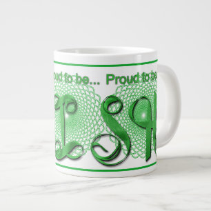 "Stolz auf Iren" Ribbon Holiday Typografie Jumbo-Tasse