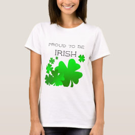 Stolz auf Iren, St Patrick's Day mit Kleeblättern T-Shirt
