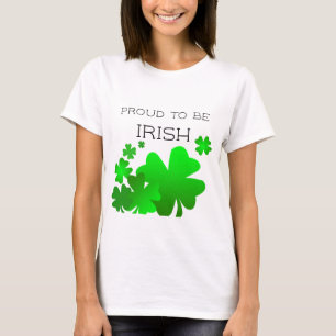 Stolz auf Iren, St Patrick's Day mit Kleeblättern T-Shirt