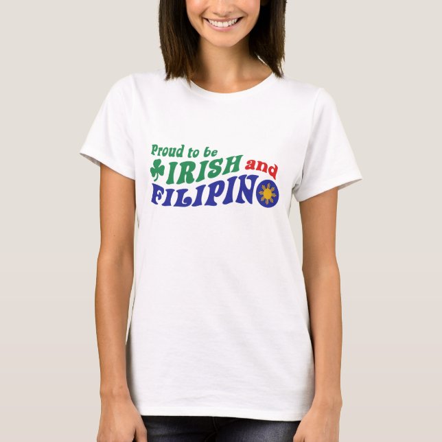 Stolz auf Iren und Philippinen T-Shirt (Vorderseite)