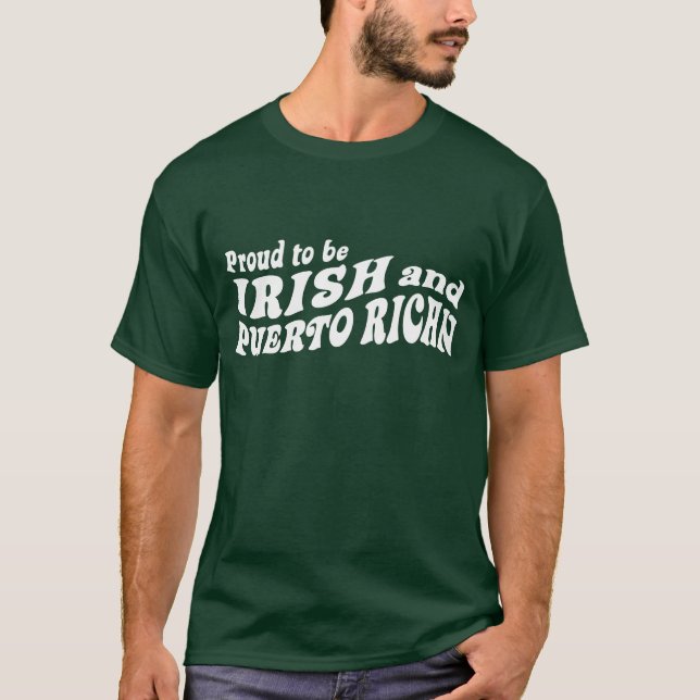 Stolz auf Iren und Puerto Rico T-Shirt (Vorderseite)