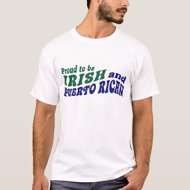 Stolz auf Iren und Puerto Rico T-Shirt (Vorderseite)