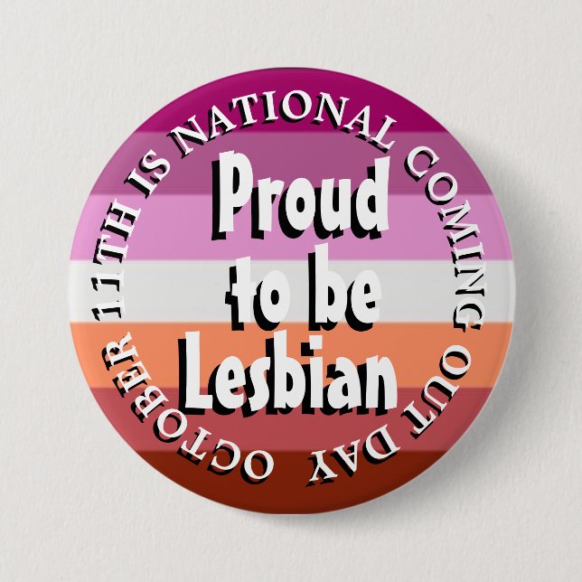 Stolz auf Lesben, Nationaler Coming Out Day Button (Vorderseite)