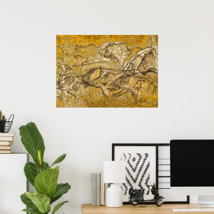 Stolz auf Löwen, unendliche Punkte - nach Chauvet Poster
