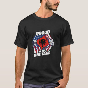 Stolz auf mein Erbe - Patriotischer albanisch-amer T-Shirt