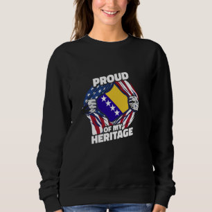 Stolz auf mein Erbe - Patriotischer bosnischer Ame Sweatshirt