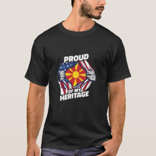Stolz auf mein Erbe - Patriotischer mazedonischer T-Shirt