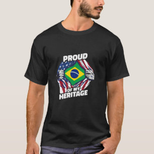 Stolz auf mein Erbe - Patriotisches Brasilianische T-Shirt