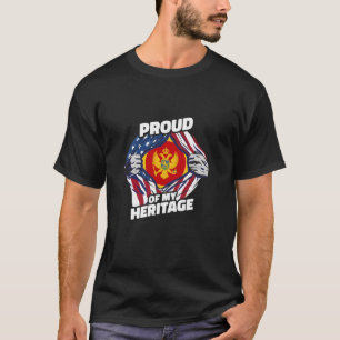 Stolz auf mein Erbe - Patriotisches Montenegro Ame T-Shirt