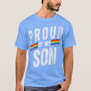 Stolz auf mein Son LGBT Rainbow Color Flag Pride M T-Shirt