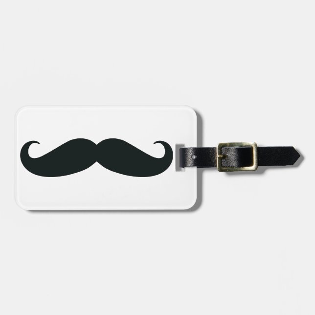 Stolz auf mein Stache….Schnurrbart Gepäckanhänger (Vorderseite horizontal)