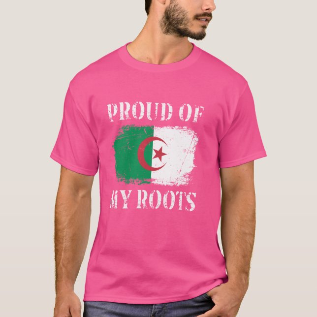 Stolz auf meine algerischen Wurzeln Algerische Fla T-Shirt (Vorderseite)