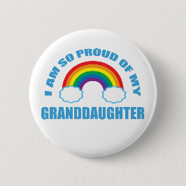 Stolz auf meine Enkeltochter Rainbow Grandeltern Button