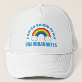Stolz auf meine Enkeltochter Rainbow Grandeltern Truckerkappe