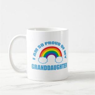 Stolz auf meine Enkeltochter Rainbow Grandparent Kaffeetasse