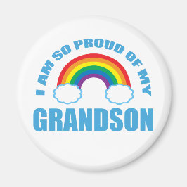 Stolz auf meine Grandson Rainbow Grandeltern Magnet