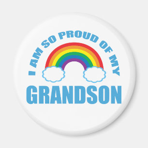 Stolz auf meine Grandson Rainbow Grandeltern Magnet