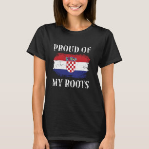 Stolz auf meine kroatische Roots kroatische Flagge T-Shirt