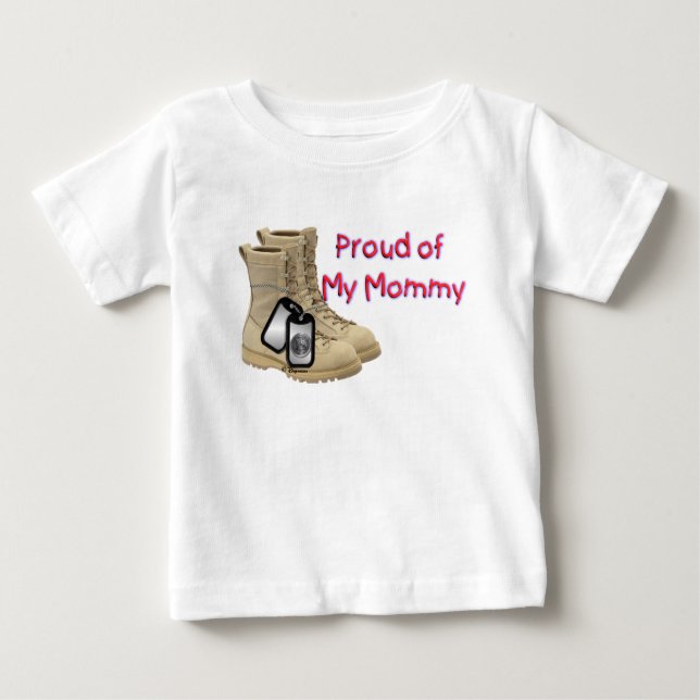 Stolz auf meine Mama (Armee) Baby T-shirt (Vorderseite)