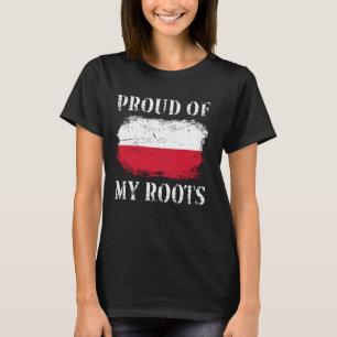 Stolz auf meine polnische Wurzel polnische Flagge T-Shirt