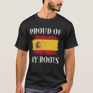 Stolz auf meine spanische Roots spanische Flagge S T-Shirt