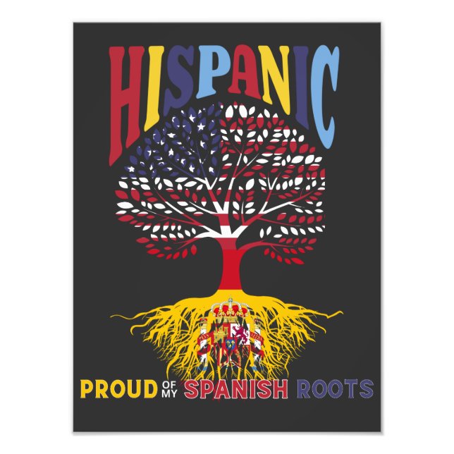 Stolz auf meine spanischen Wurzeln Hispanic Herita Fotodruck (Vorne)