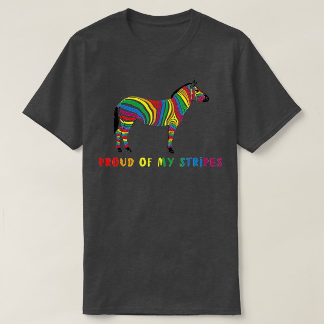 Stolz auf meine Streifen Zebra LGB Pride Gay CSD R T-Shirt (Design vorne)