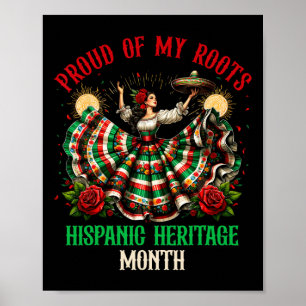 Stolz auf meine Wurzeln Hispanic Heritage Latino F Poster