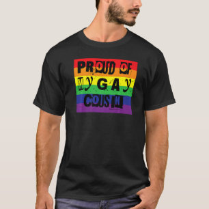 Stolz auf meinen Gay Cousin Gay Pride Regenbogen W T-Shirt