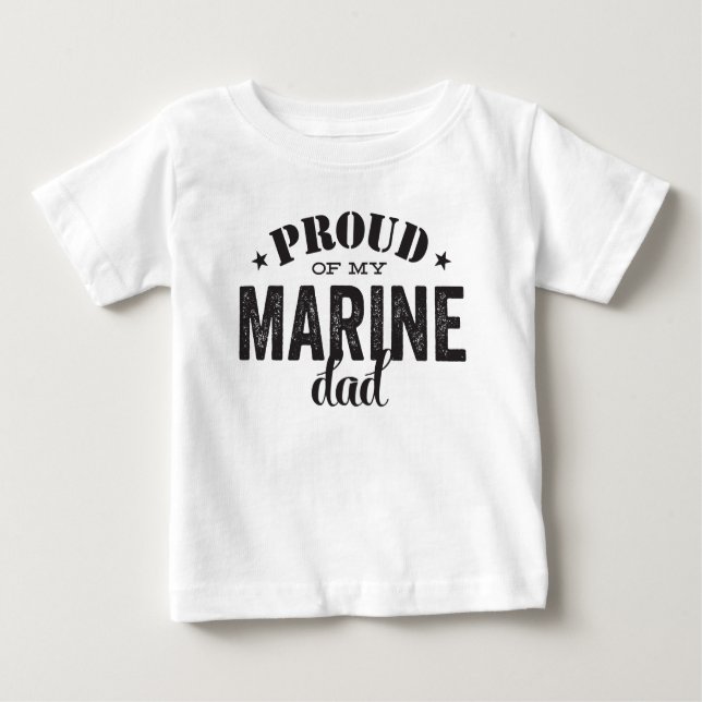 Stolz auf meinen MARINE Papa Baby T-shirt (Vorderseite)