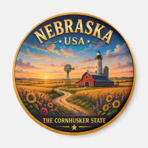 Stolz auf Nebraska, Staat der Prärie im Mittleren Magnet