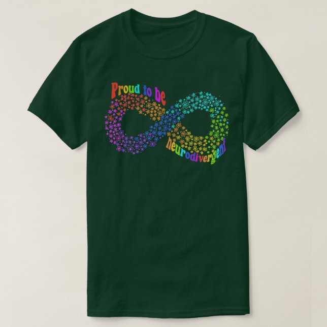 Stolz auf Neurodivergent Spectrum Akzeptanz T-Shirt (Design vorne)