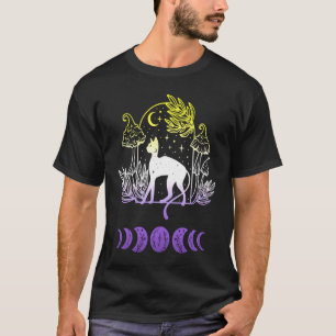 Stolz auf nichtbinäre LGBTQ subtile Katzenmondphas T-Shirt