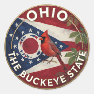Stolz auf Ohio State ✦ Erbe der Buckeye Runder Aufkleber