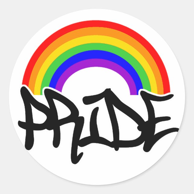 Stolz auf Regenbogen Runder Aufkleber (Vorderseite)