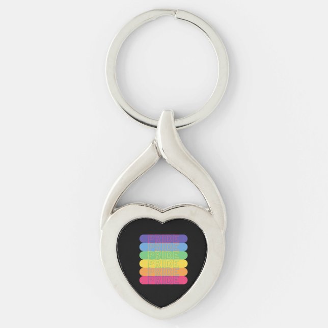Stolz auf Regenbogenfarben Schlüsselanhänger (Vorderseite)