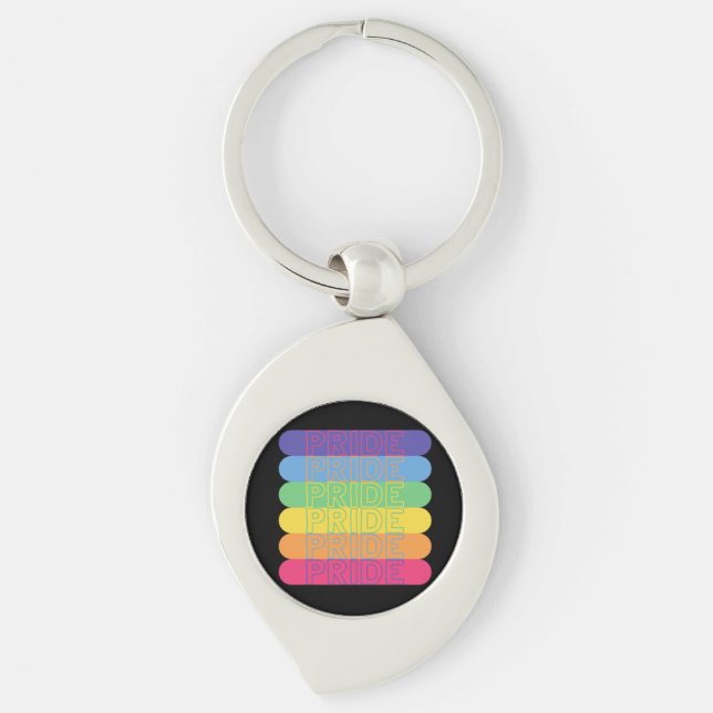 Stolz auf Regenbogenfarben Schlüsselanhänger (Vorderseite)