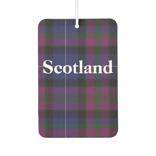 Stolz auf Schottland Tartan Kariert Air Freshener Autolufterfrischer (Vorderseite)