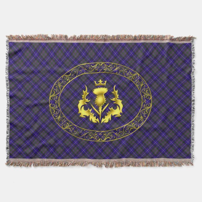 Stolz auf Schottland Tartan Throw Blanket Decke (Vorderseite)
