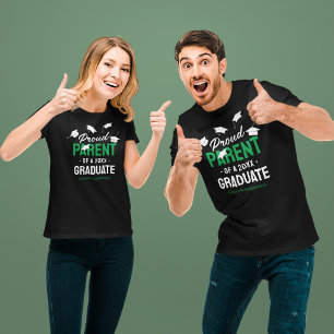 Stolz auf Schwarz Grün Proud Parent 2026 Absolvent T-Shirt