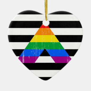 Stolz auf Straight Ally bedrängt Keramik Ornament