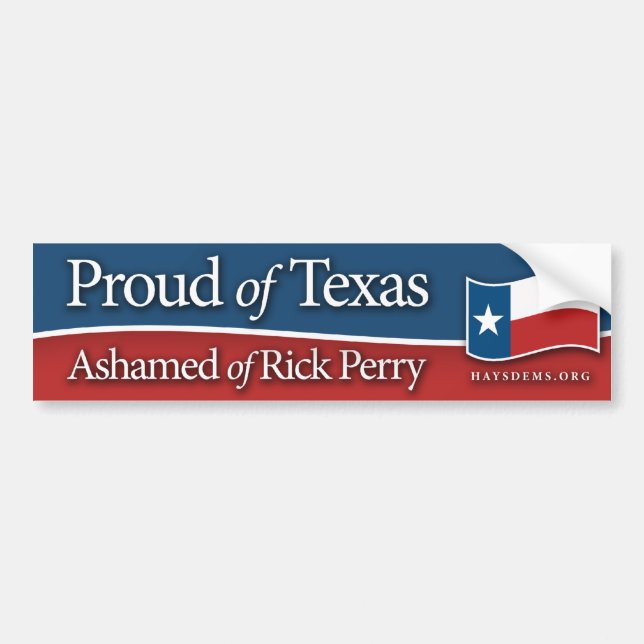 Stolz auf Texas-Autoaufkleber Autoaufkleber (Vorne)