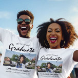 Stolz auf unseren Abschluss | FOTO ABSCHLUSS T-Shirt<br><div class="desc">Feiern Sie mit unseren stilvollen und anpassbaren T - Shirt die Leistungen Ihres Absolventen! Unsere Shirts mit einem schlanken Design mit dem Foto Ihres Absolventen und dem personalisierten Textlesen "Stolz auf unseren Absolventen [Name], [Schule/Uni], Klasse des [Jahres]" sind der perfekte Weg, um Ihren Stolz auf ihren besonderen Tag zu zeigen....</div>