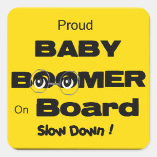 Stolz Aufkleber Baby Boomer An Bord