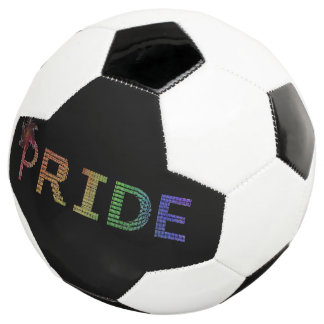Stolz-Aufkleber - Regenbogen-Text Fußball