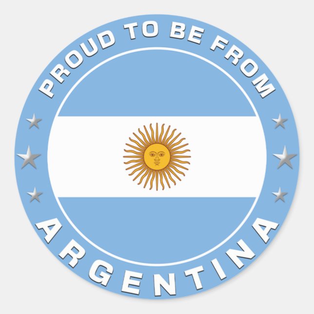 stolz aus Argentinien zu sein Runder Aufkleber (Vorderseite)