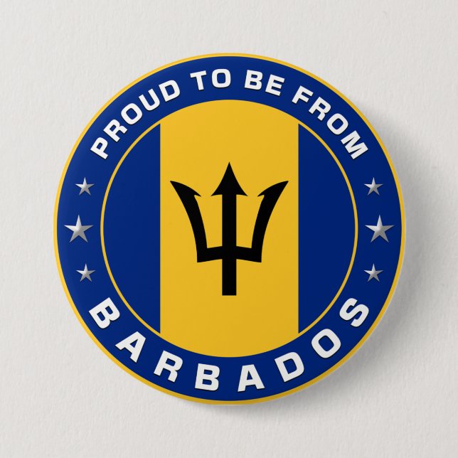 Stolz aus Barbados Button (Vorderseite)
