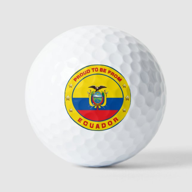 Stolz aus Ecuador. Golfball (Vorderseite)